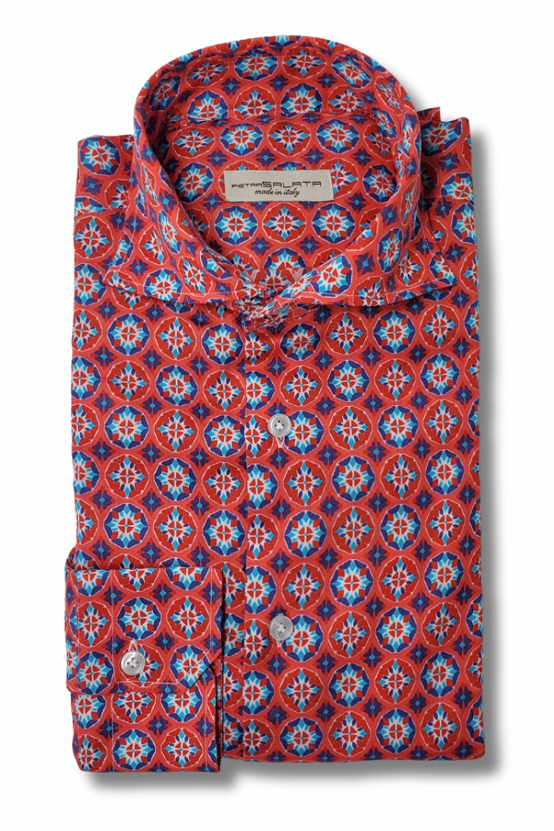 Breathable Red Medallion Sport Shirt