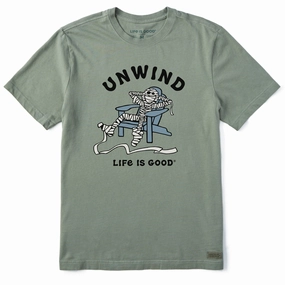 Street Comfort Style Men's Unwind Adirondack Mummy Short Sleeve Crusher Tee
