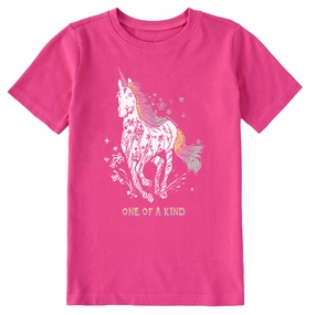Kids Unique Unicorn Short Sleeve Crusher Tee thermal Airflow Mesh Panels