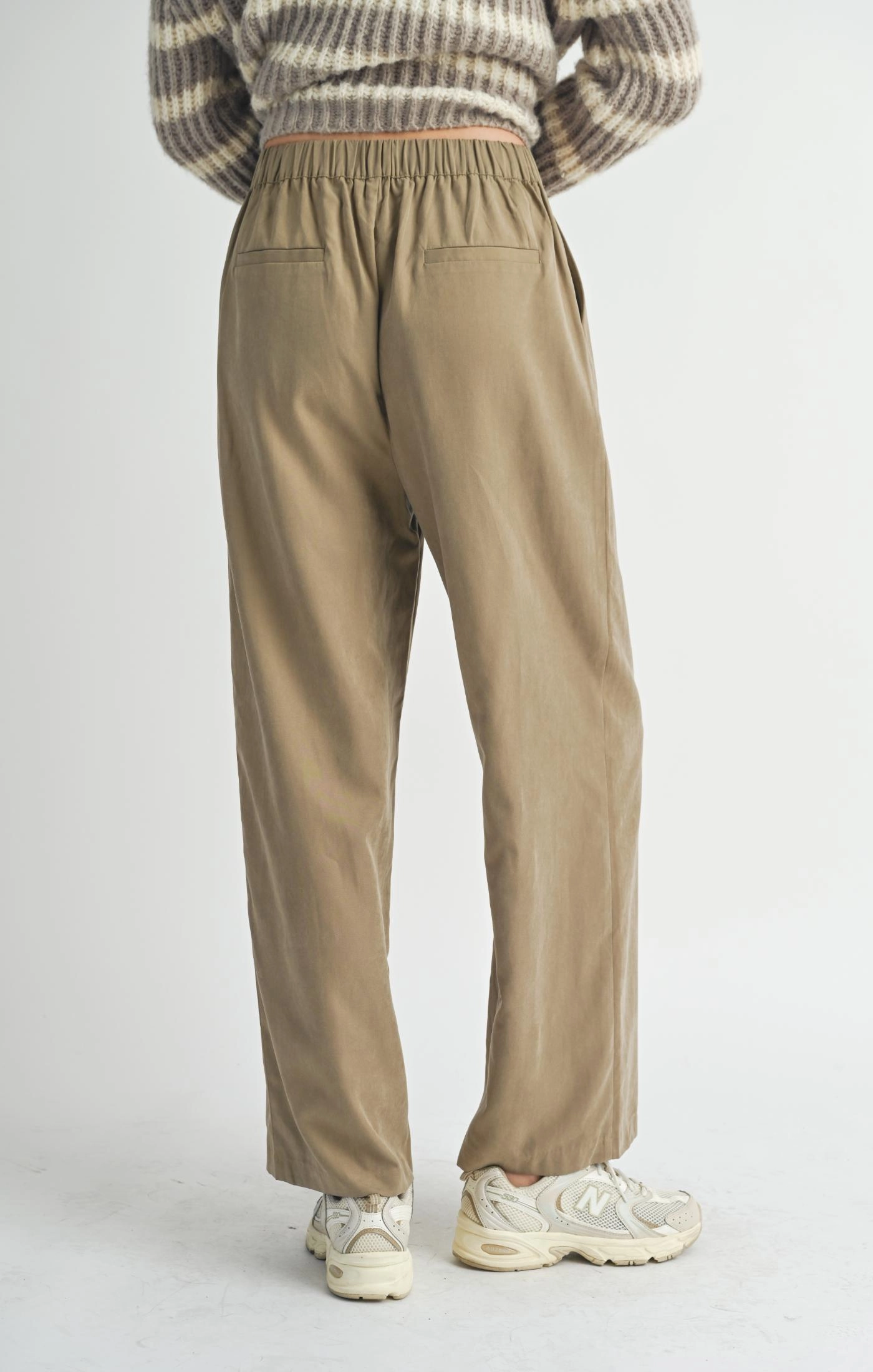 Sadie and Sage Olive Groves Front Pleat Trousers StainResistantCoating Pull-on style