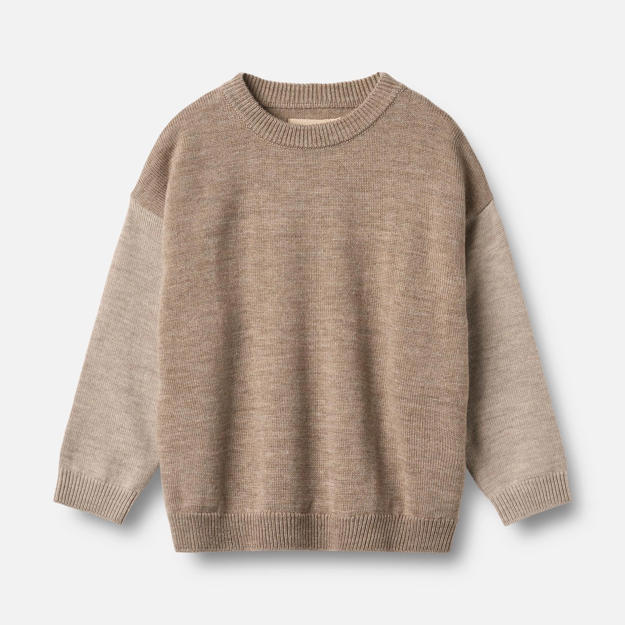 Loungewear Friendly Knit Pullover Finley - grey camel melange