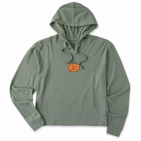 Comfy Stretch Lightweight Comfort Women's Happy Pumpkin Crusher Boxy Hoodie