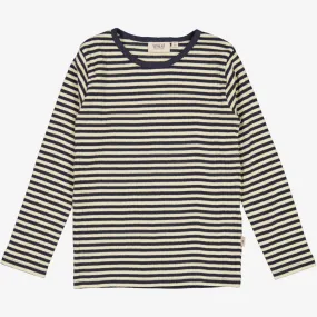 T-Shirt Striped LS - midnight stripe graduation Flattering Shape