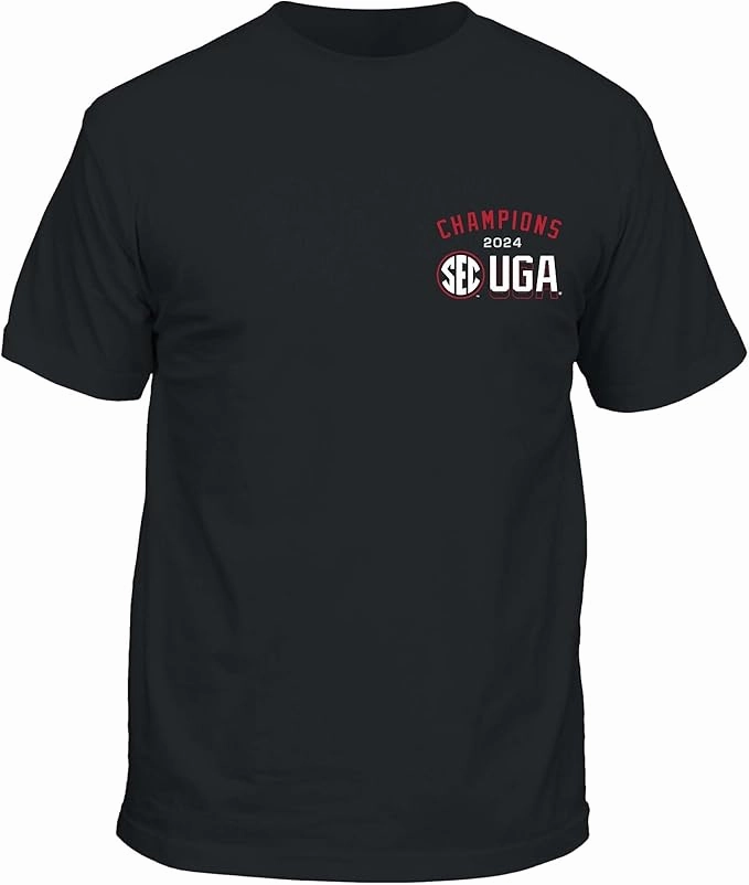 New World Graphics UGA Bulldogs 2024 SEC Championship SS T-Shirt Relaxed and Comfy