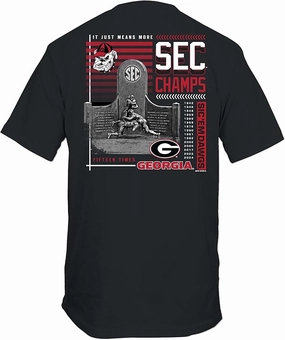 Easter Circular Knit Design New World Graphics UGA Bulldogs 2024 SEC Championship SS T-Shirt