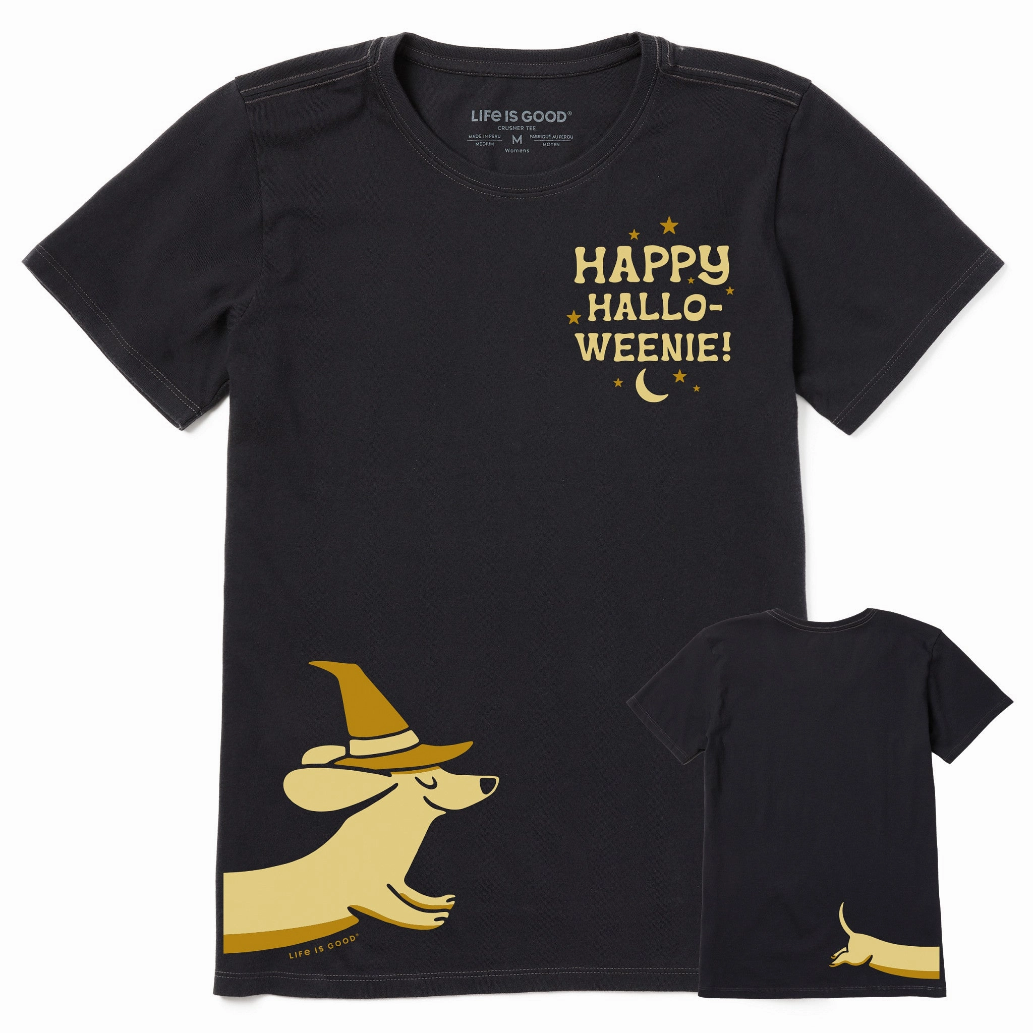 Women's Happy Hallo-Weenie Sidewinder Short Sleeve Crusher Tee Chill Design