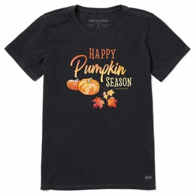 Essential Fit Sporty Comfort Fit Women's Happy Pumpkin Season Short Sleeve Crusher Tee