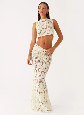 Fiorella Floret Maxi Skirt - Yellow Travel Ease