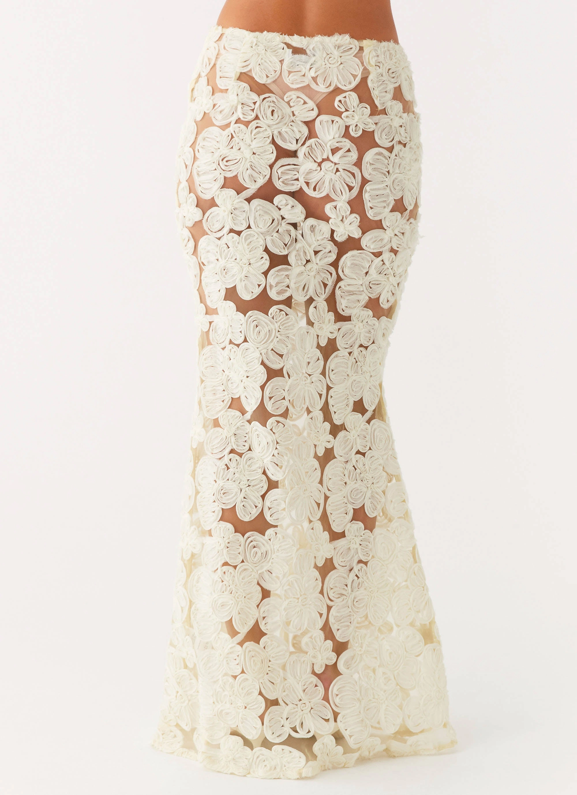 Bamboo Fiber Slow Fashion Fiorella Floret Maxi Skirt - Yellow