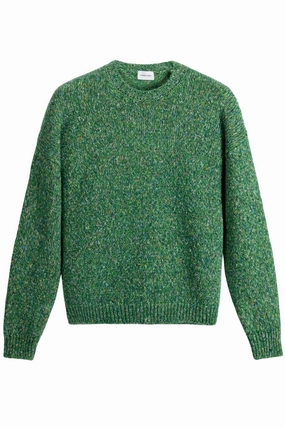 Stretchable Fabric Fashion Knit Layer Mouline Crewneck