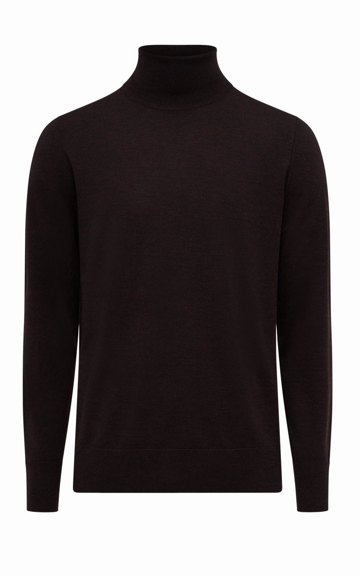 Jermaine Knit Turtleneck in Chocolate Merino Wool Warm Essentials