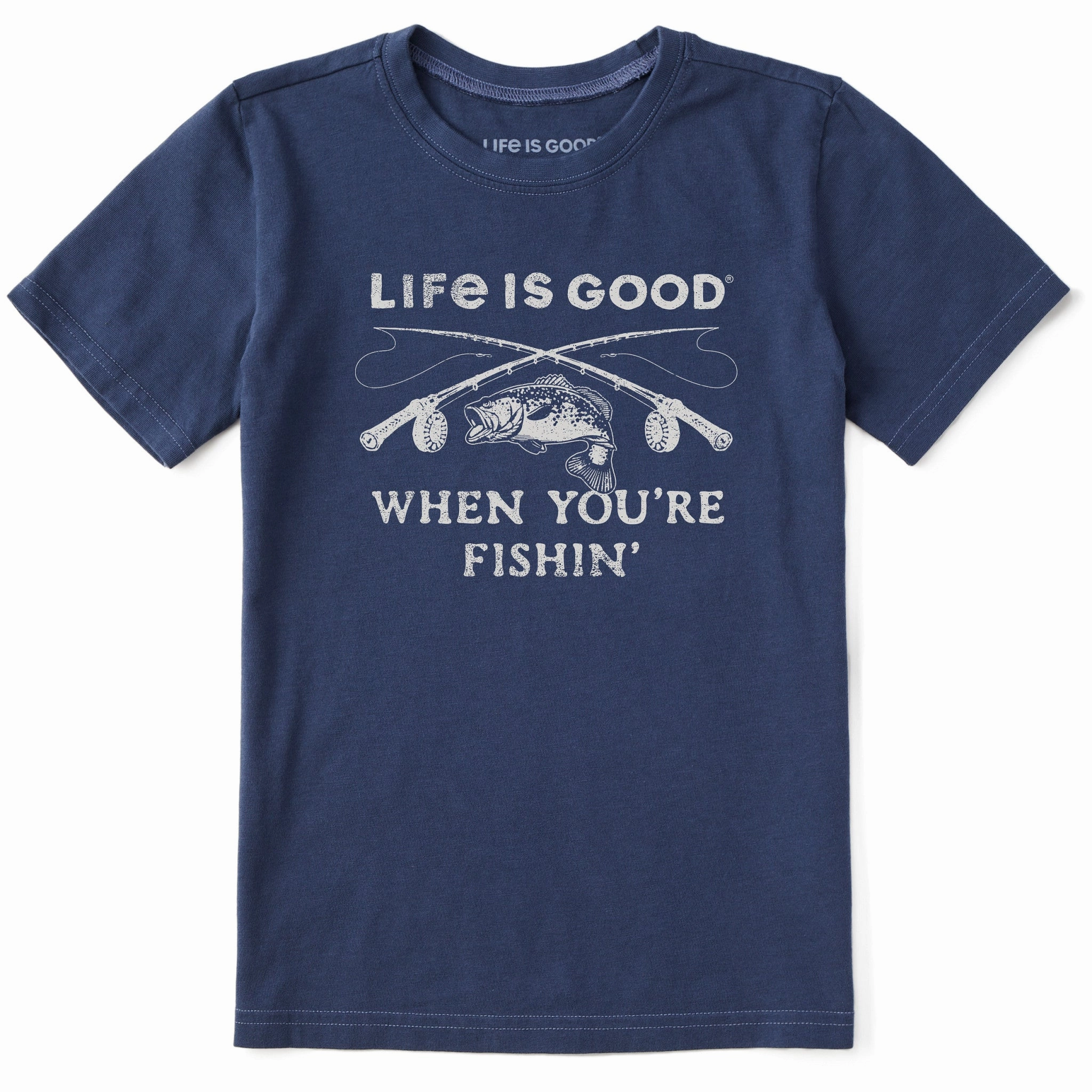 High Density Knit Kids Life is Good When You're Fishin' Short Sleeve Crusher Tee