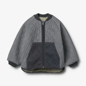 Reversible Thermo Jacket Lake - ink stripe Checkered Style Abrasion resistant