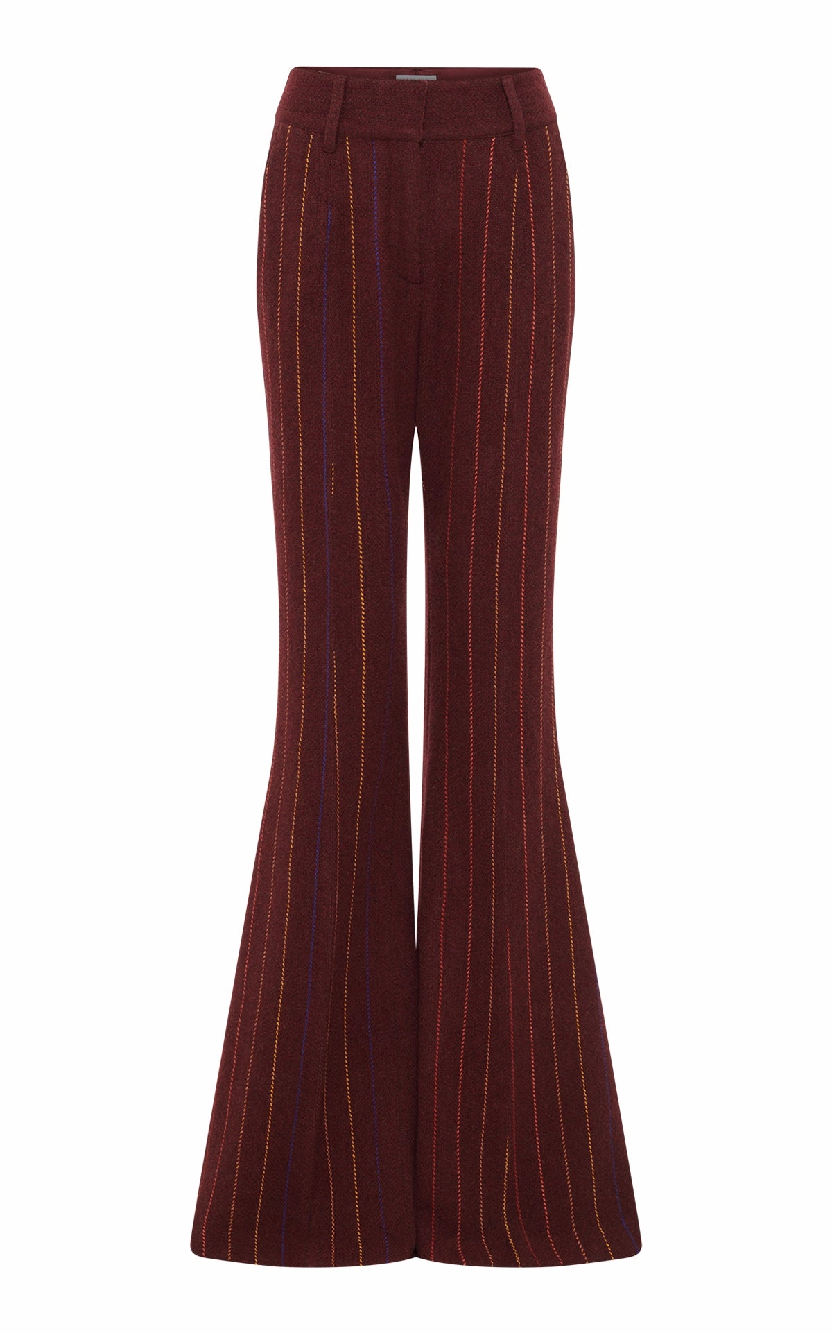 Rhein Flare Pant in Burnt Sienna Multi Wool Cashmere Versatile Wear Perfect Tailored Fit
