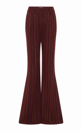 Rhein Flare Pant in Burnt Sienna Multi Wool Cashmere Versatile Wear Perfect Tailored Fit