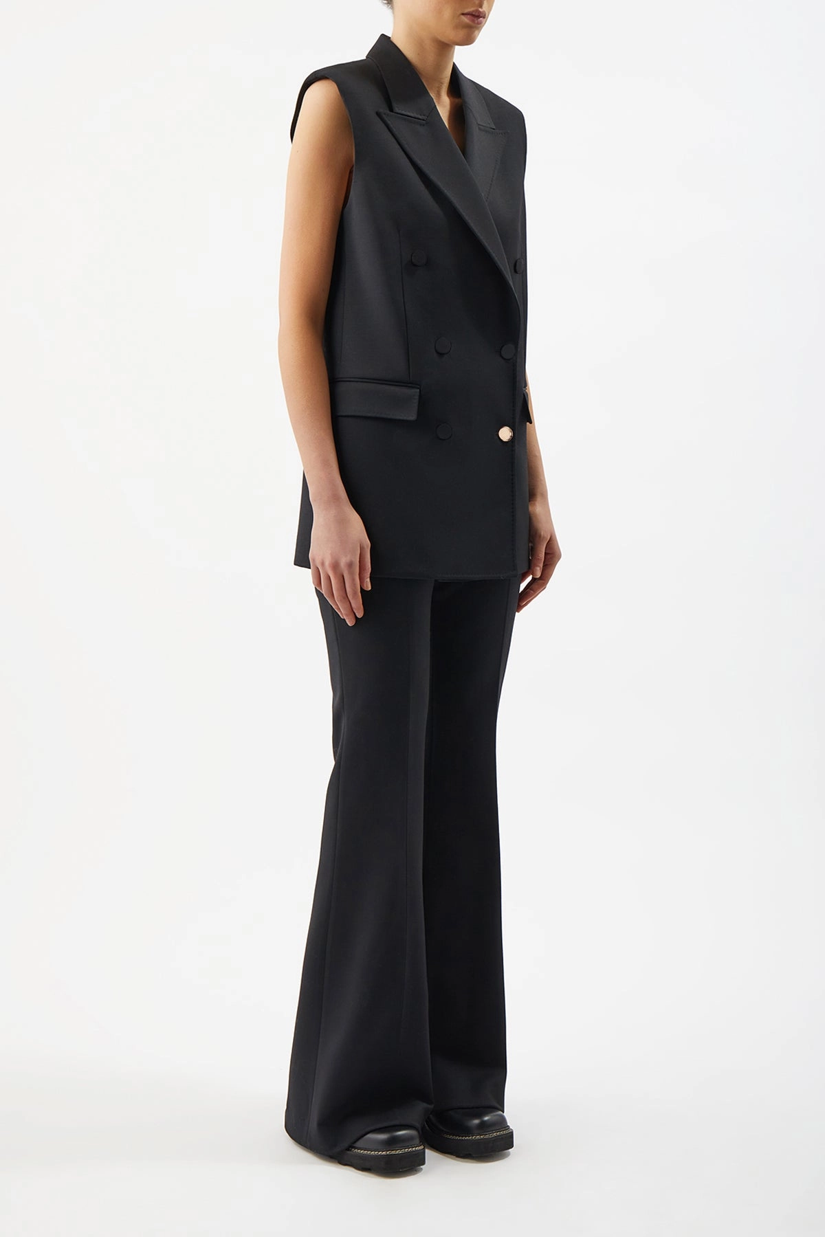 Crisp Layer Rhein Pant in Black Sportswear Wool