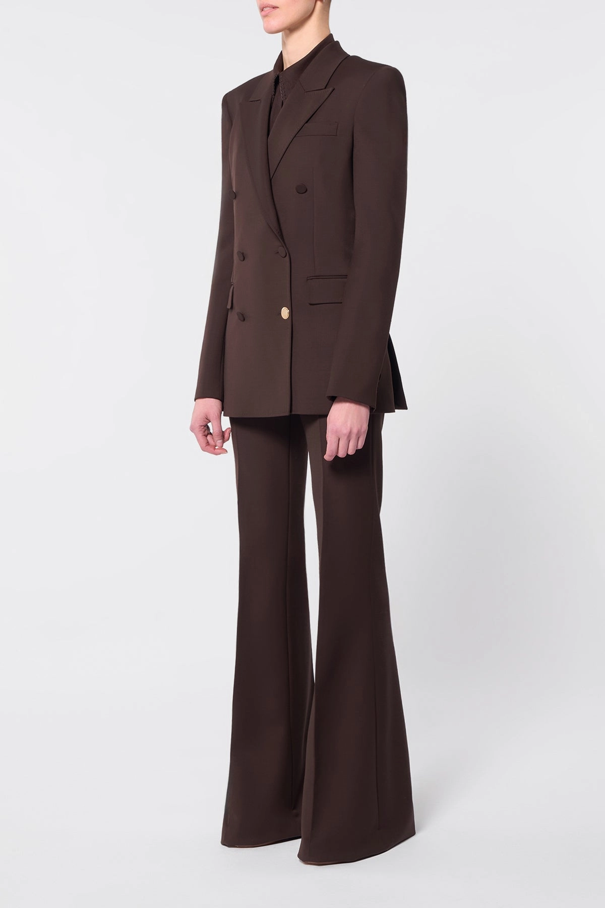 Reinforced Elbow Patches Rhein Pant in Chocolate Sportswear Wool