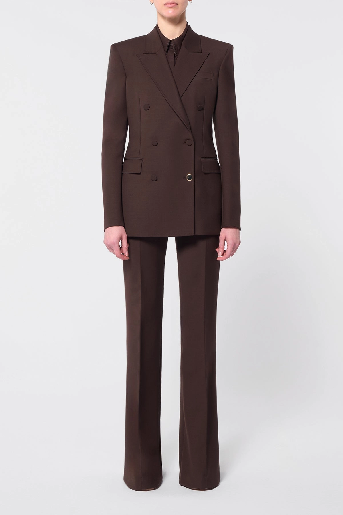 Flawless Fit Dapper Look Rhein Pant in Chocolate Sportswear Wool
