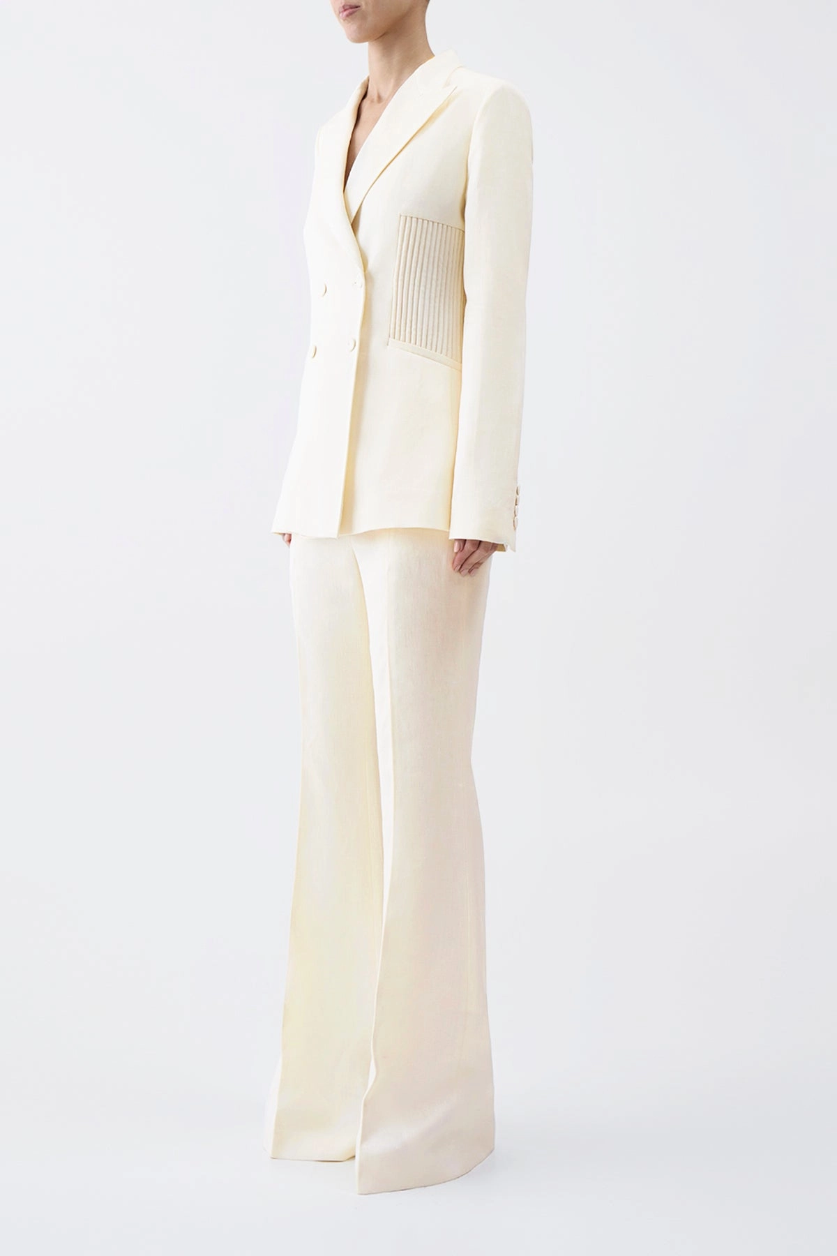 Perfect Design Rhein Pant in Ivory Textured Linen