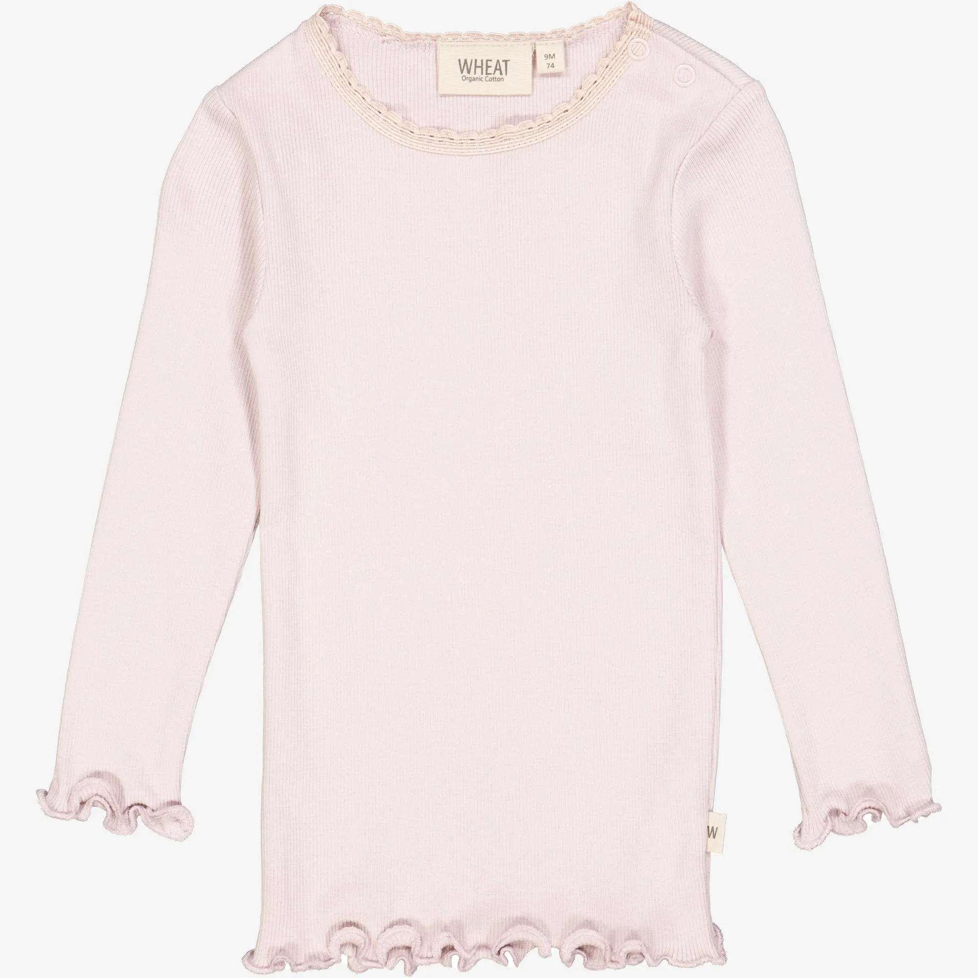 RecycledBlend Rib T-Shirt Lace LS | Baby - soft lilac