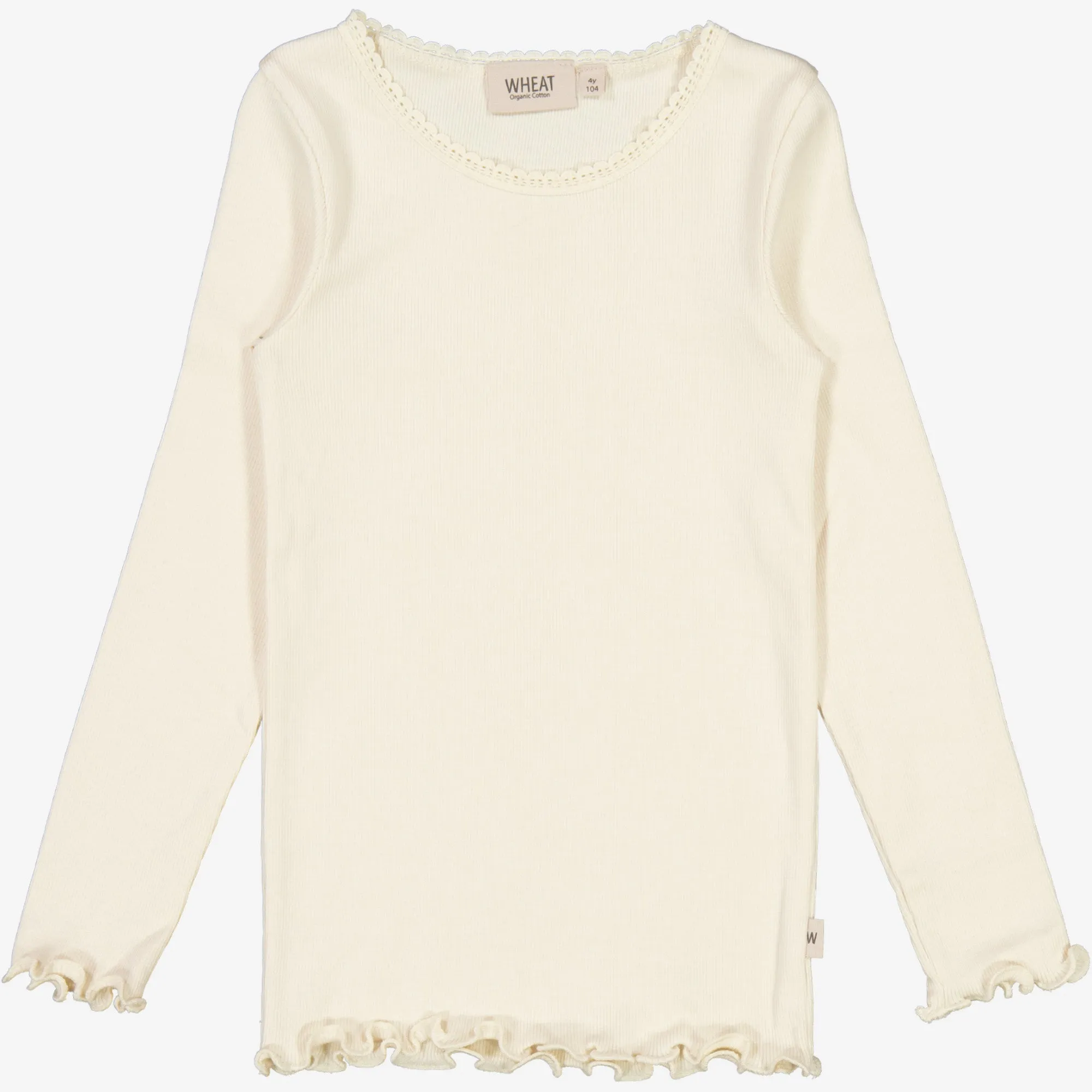 Quick Fit Stretch Rib T-Shirt Lace LS - eggshell