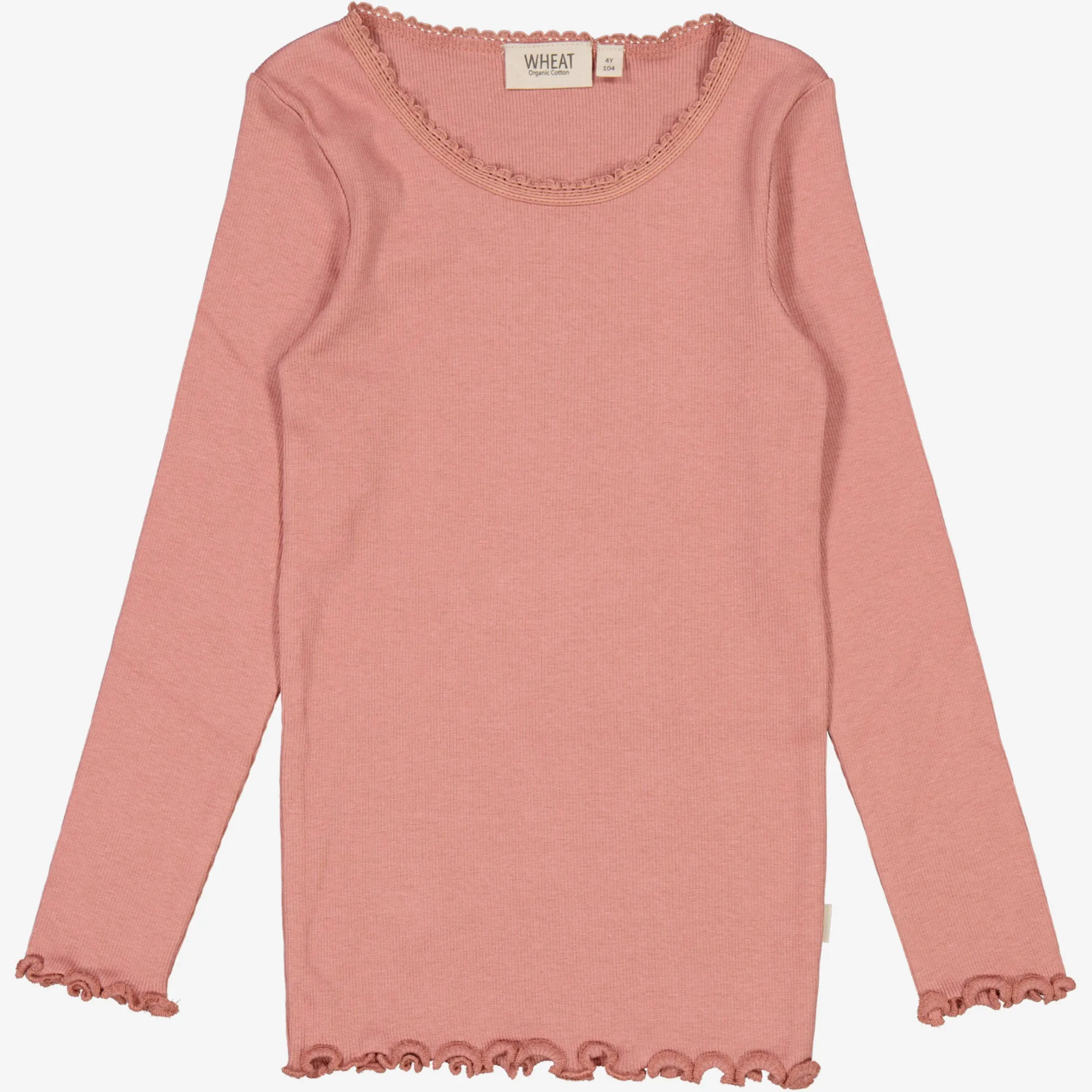 Yoga flexibility SlimFit Rib T-Shirt Lace LS - old rose