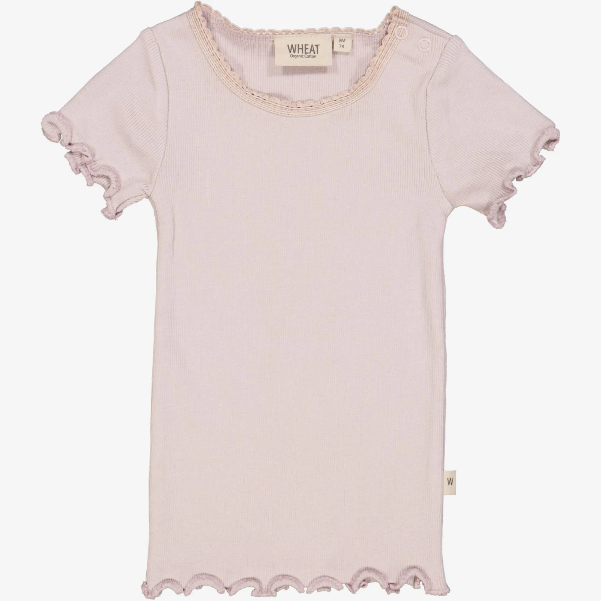 Summer Casual Rib T-Shirt Lace SS | Baby - soft lilac