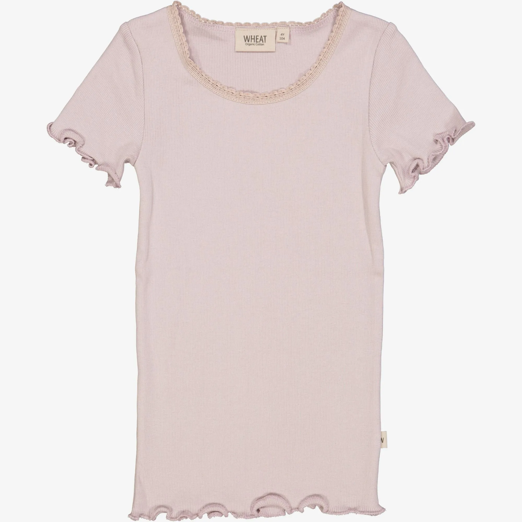 Rib T-Shirt Lace SS - soft lilac Sports Apparel