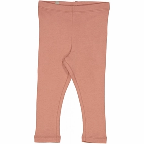 slim fit Soft Texture Rib Leggings - cameo brown