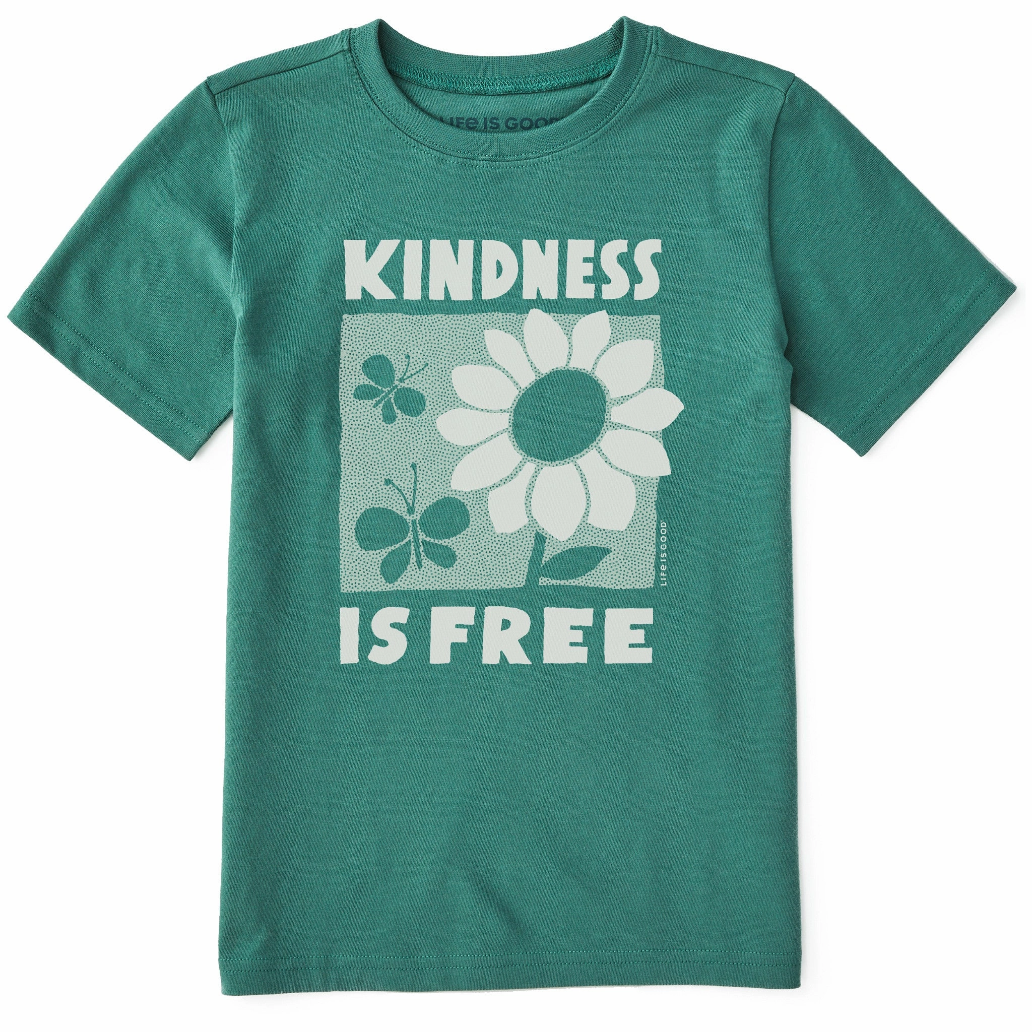 High Quality Printing Kids Kindness is Free Flower Short Sleeve Crusher Tee