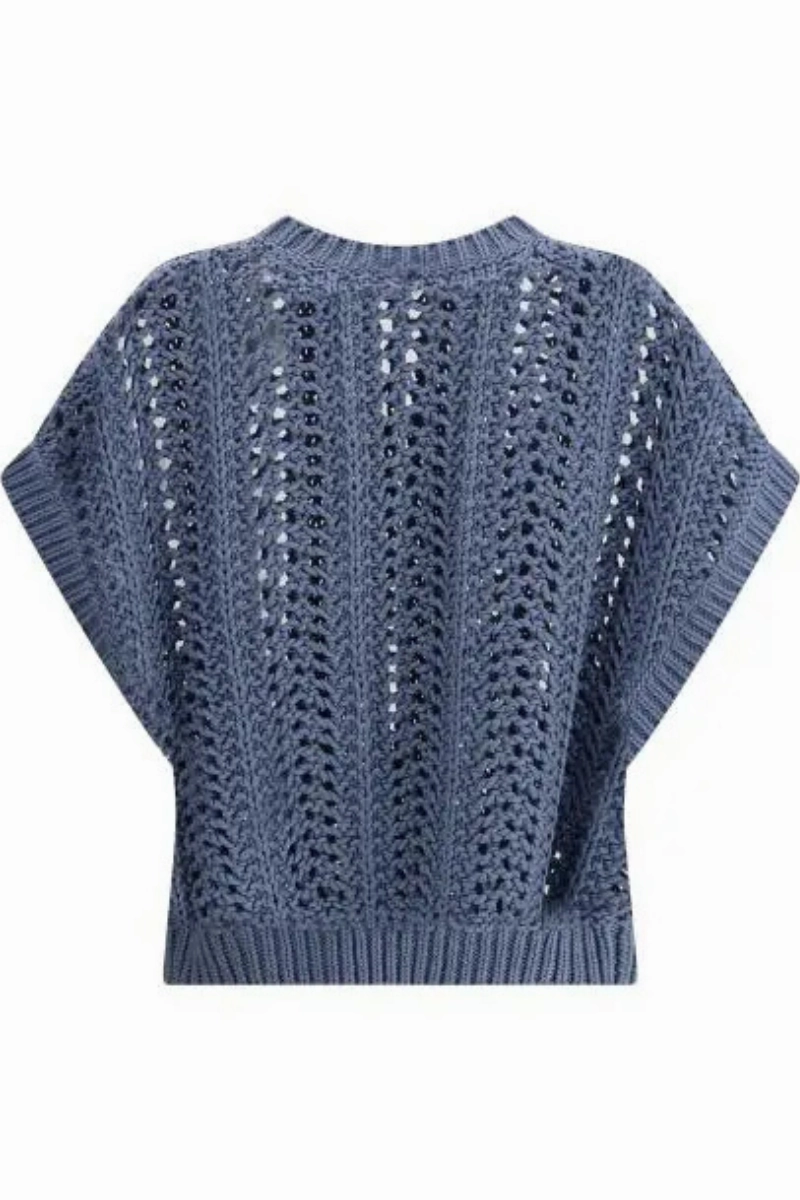 Luxe Touch Ribbed Net Sweater