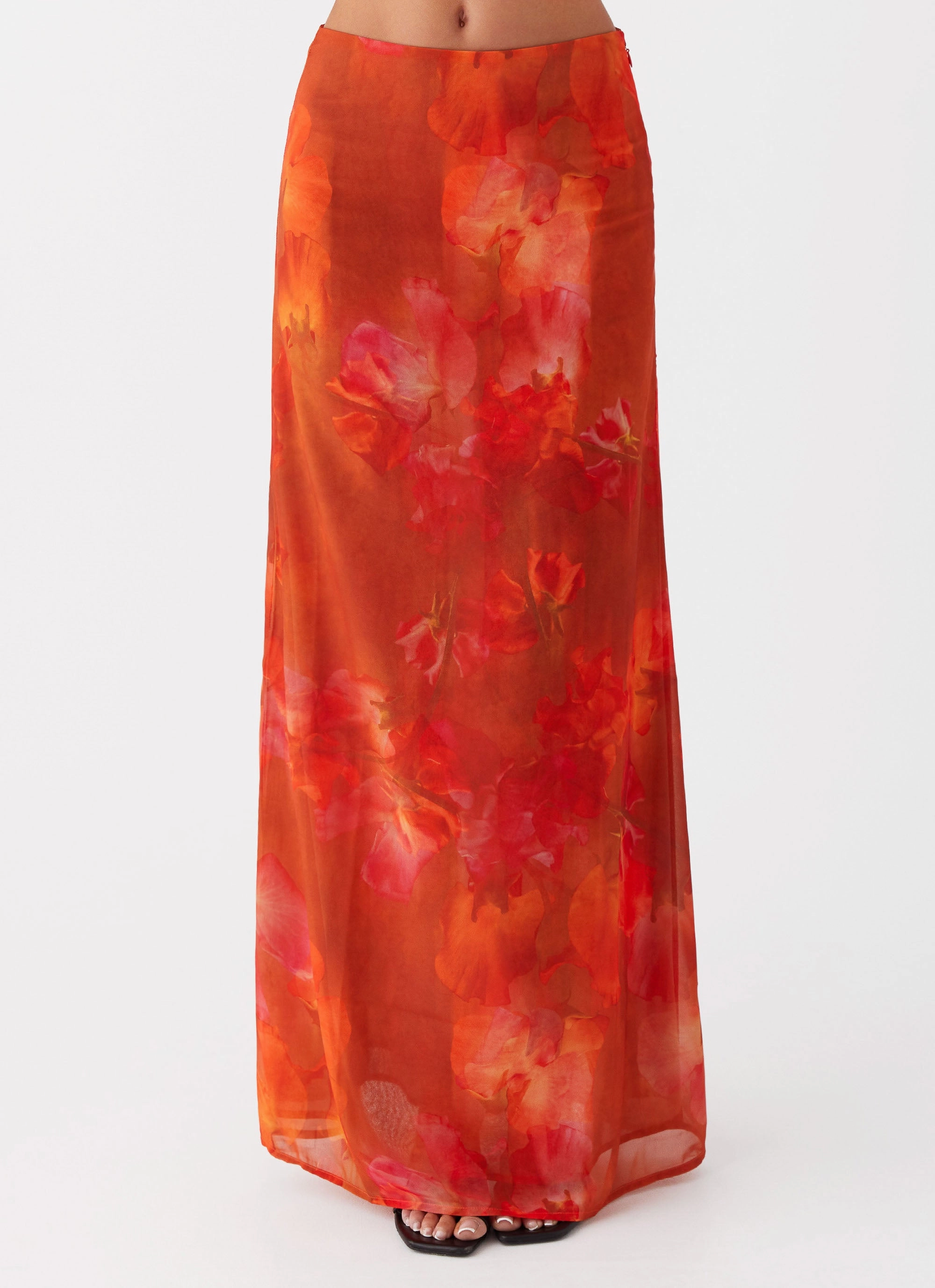 Foldable Design Sleek Motion Roame Maxi Skirt - Amber