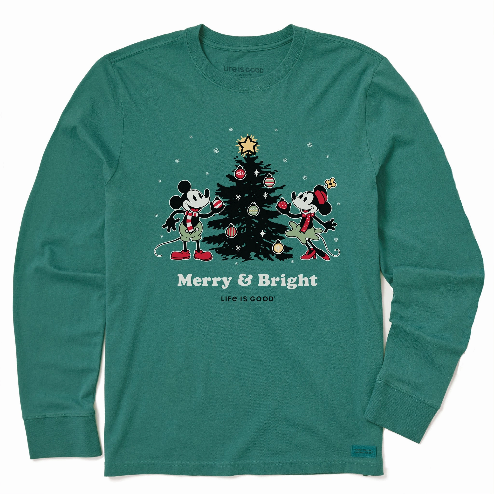 Durable Wear Sport Flex Kids Merry & Bright Willie Xmas Tree Long Sleeve Crusher Tee