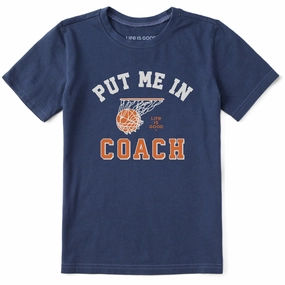 Wrinkle Free Fabric Kids Put Me In Coach Short Sleeve Crusher Tee