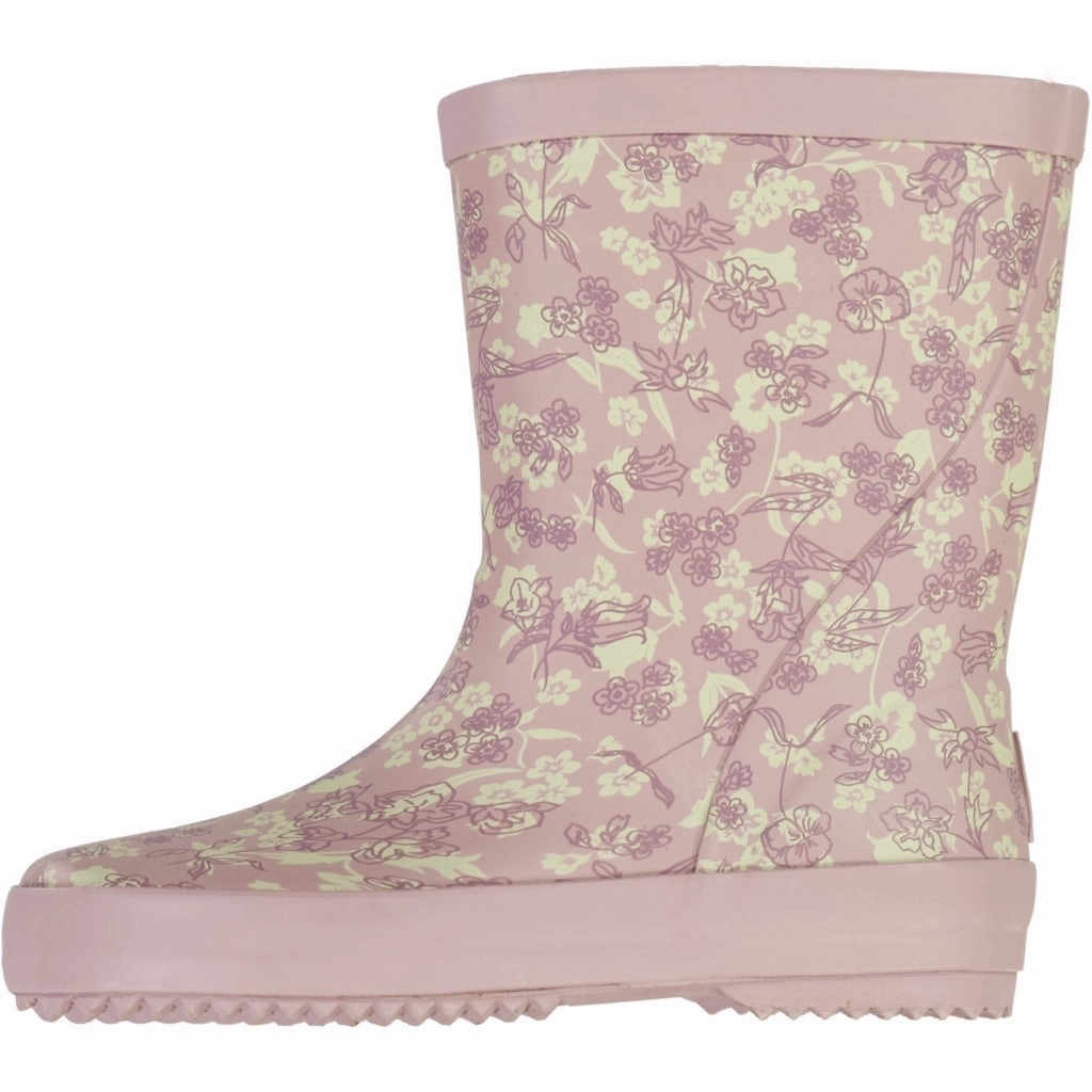Rubber Boot Alpha print - rose flowers Padded Interior Rainy Day Commuter