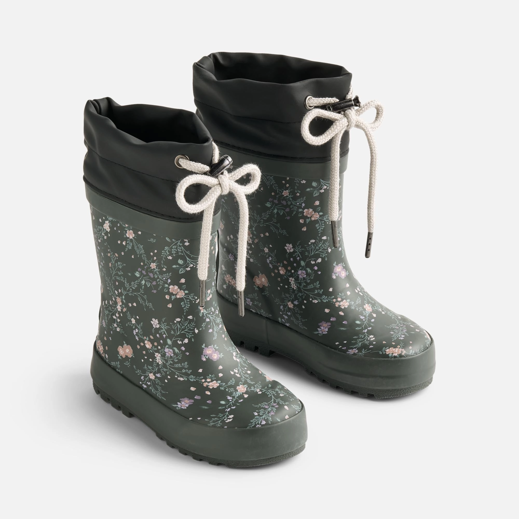 Rubber Boot Thermo Print - forest lake checked flowers Light support Businessman