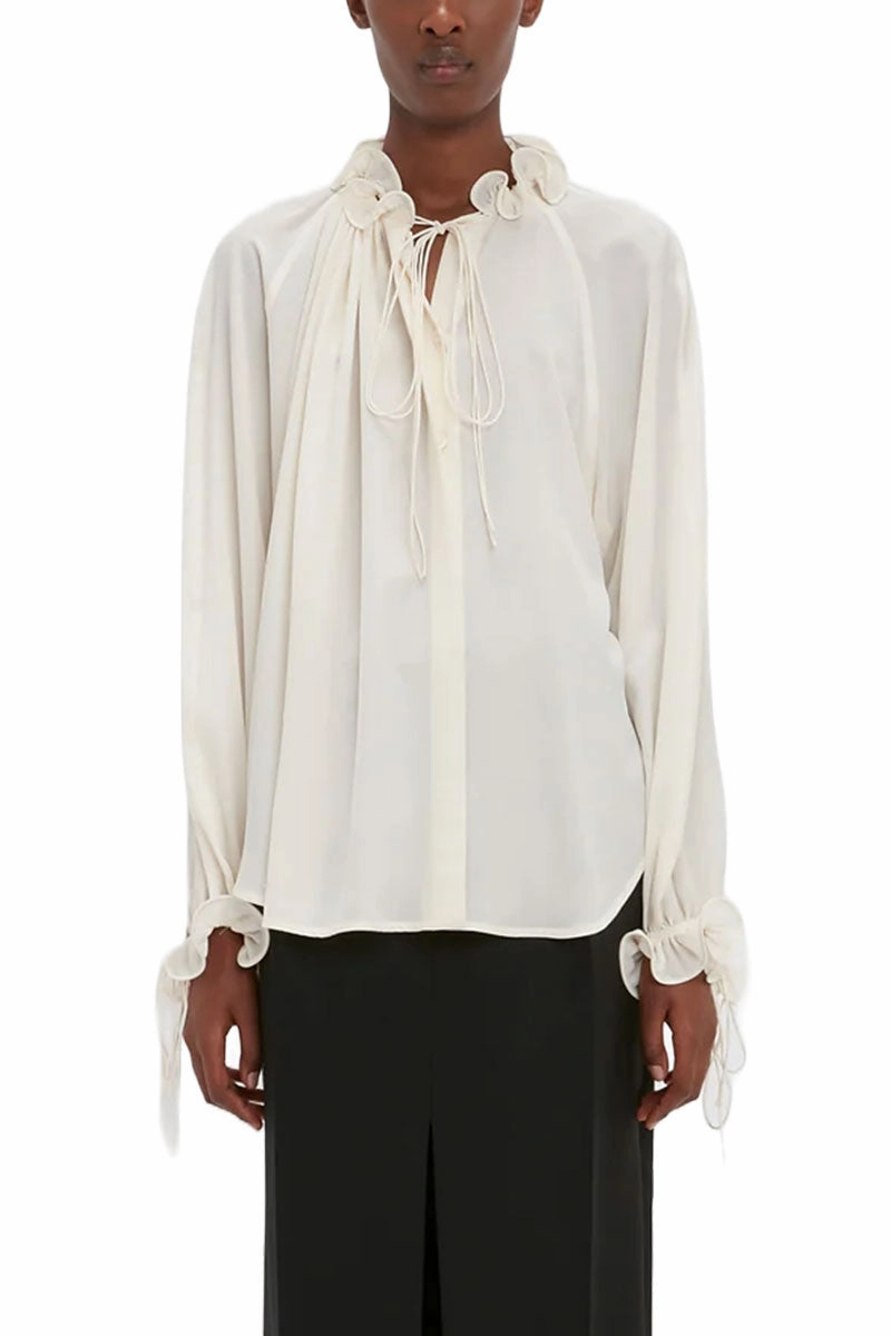 Ruched Detail Blouse Polished Look