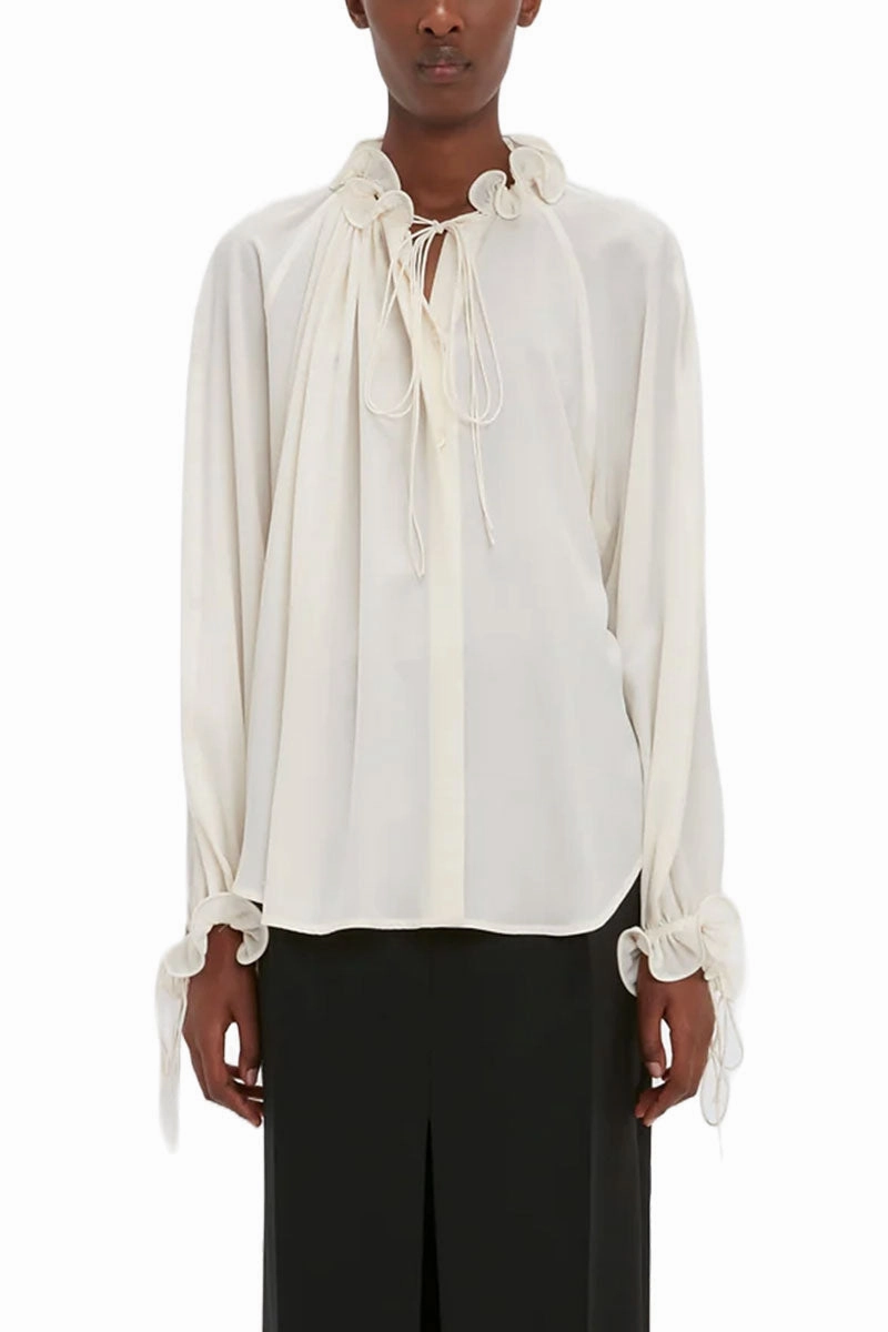 Ruched Detail Blouse On-The-Go Style No Chafe Edging