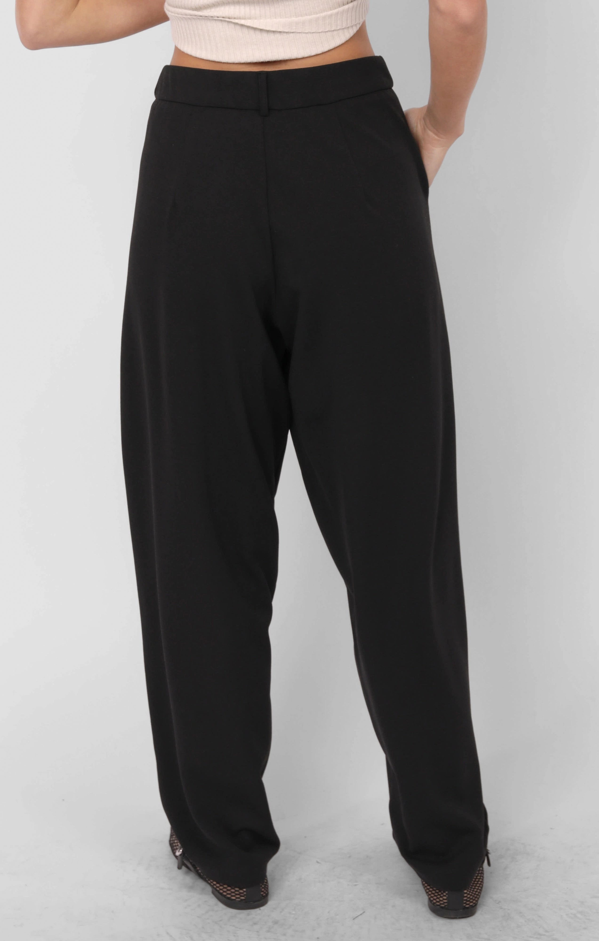 Streetwear vibe Sadie and Sage Think Poetic Front Seam Tapered Trousers