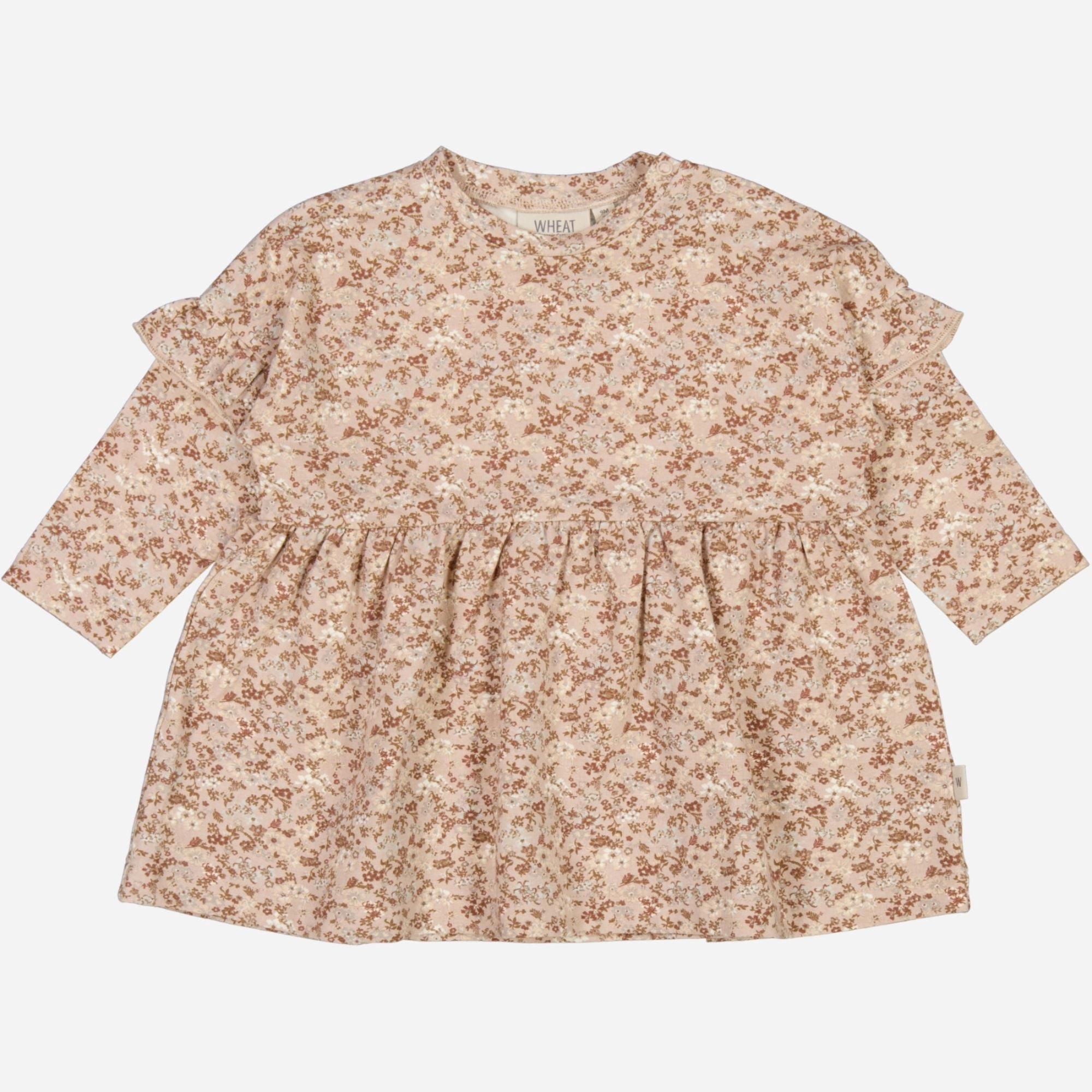 Jersey Dress Lilja | Baby - pale lilac flowers Printed-Lining