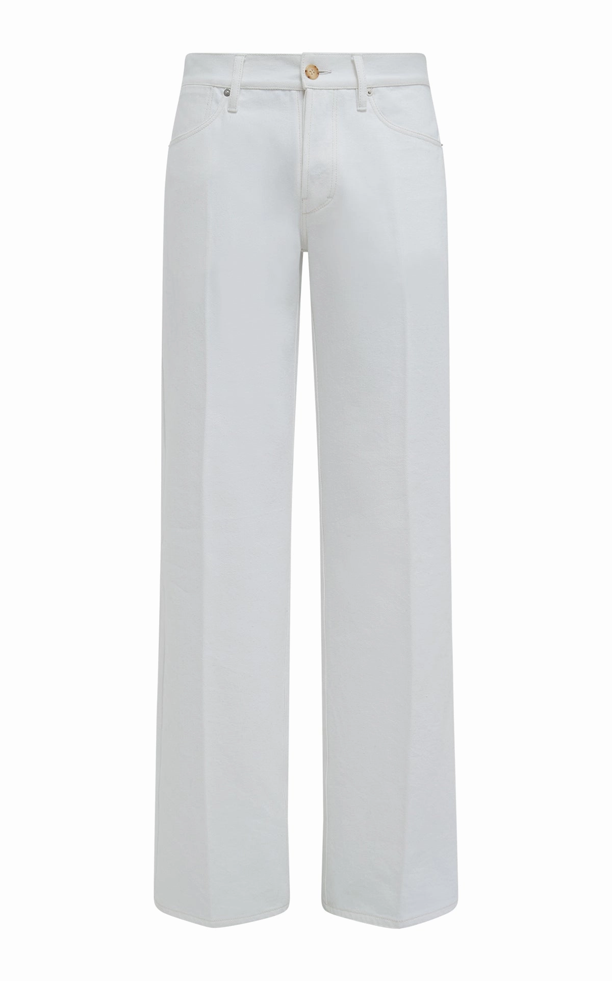 Preston Five Pocket Pant in White Organic Cotton Denim TearResistantPanels