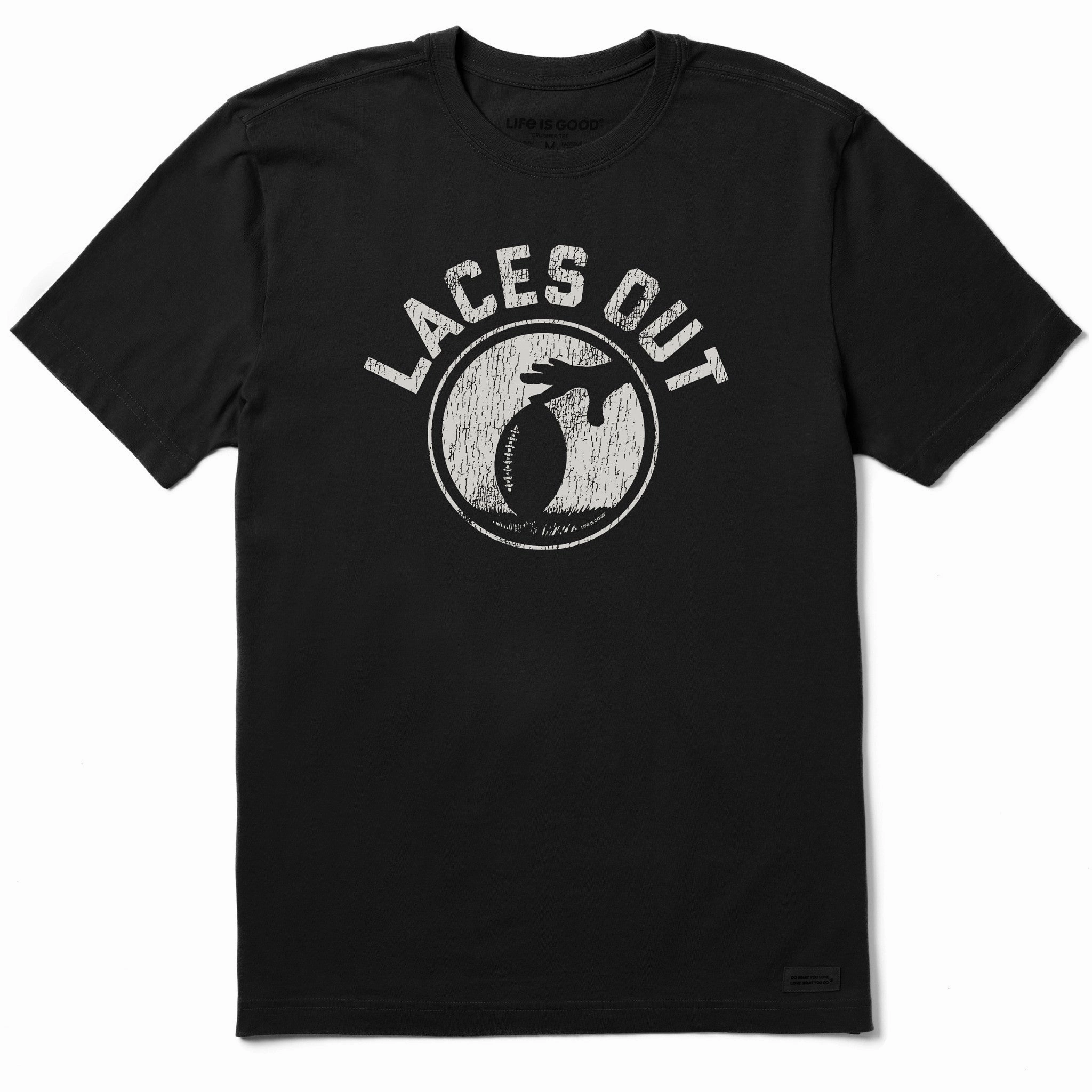 Men's Laces Out Short Sleeve Tee Relaxed fit style Garment Dyed Finish