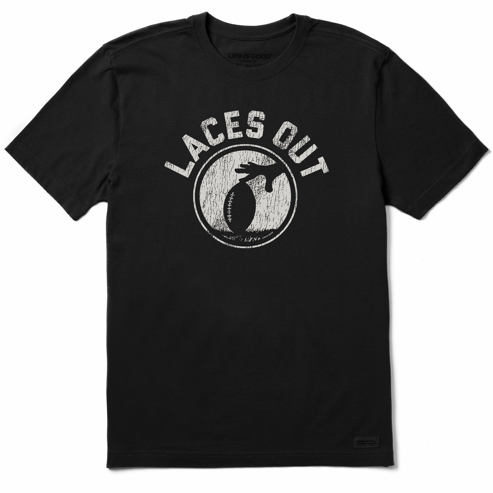 Men's Laces Out Short Sleeve Tee StretchFabric Simple and Relaxed