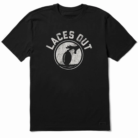 Men's Laces Out Short Sleeve Tee Relaxed fit style Garment Dyed Finish