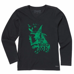 Cozy Essentials Soft Layer Women's Wizard of Oz Life is Wicked Good Witch Long Sleeve Crusher Vee