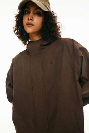 Spectacles Reflective accents Oversized Casual Jacket