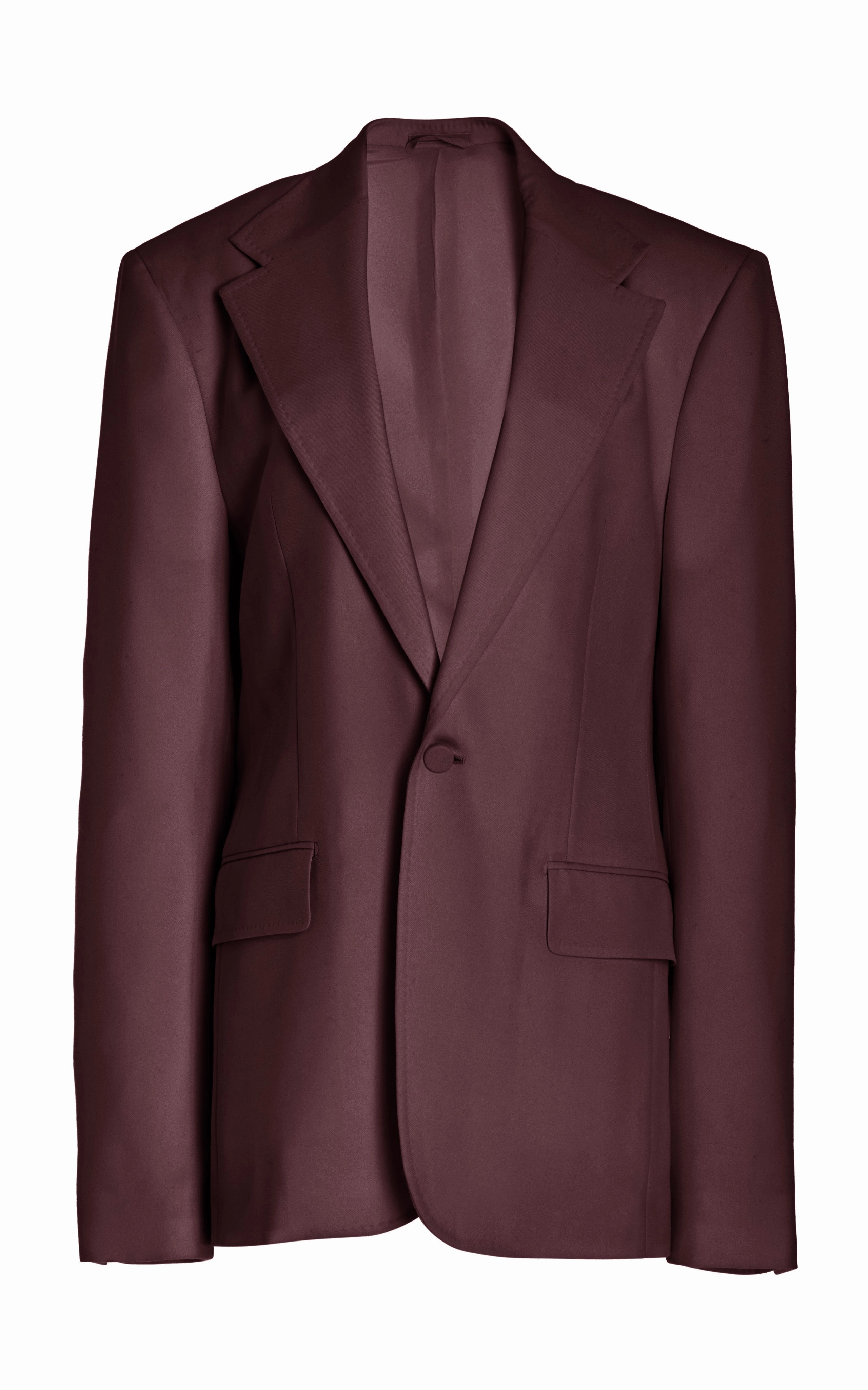 Leiva Blazer in Deep Bordeaux Virgin Wool Twill Alarm Trilby