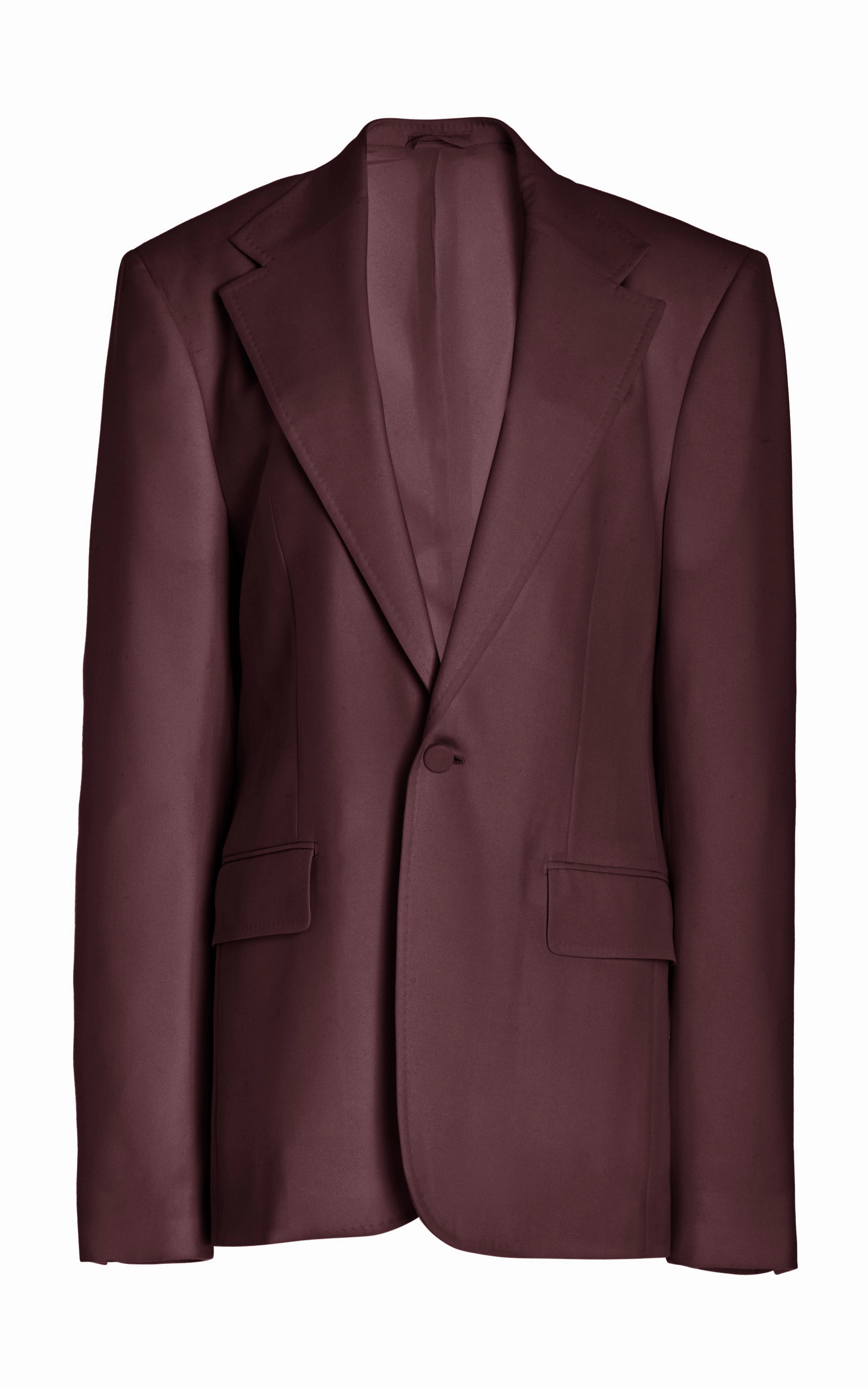 Leiva Blazer in Deep Bordeaux Virgin Wool Twill HemLock Adjustment System