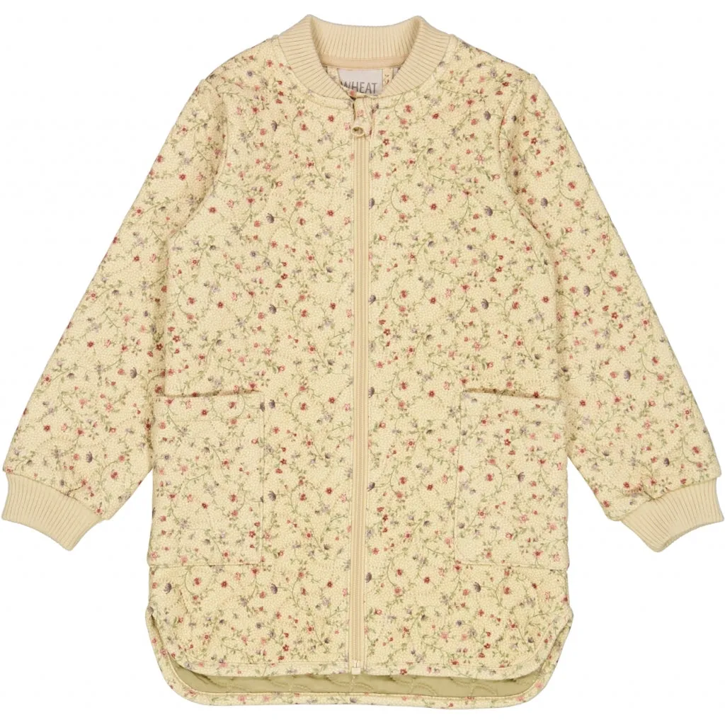 Thermo Jacket Herta - flower vine High Density Weave RibbedKnitCollar