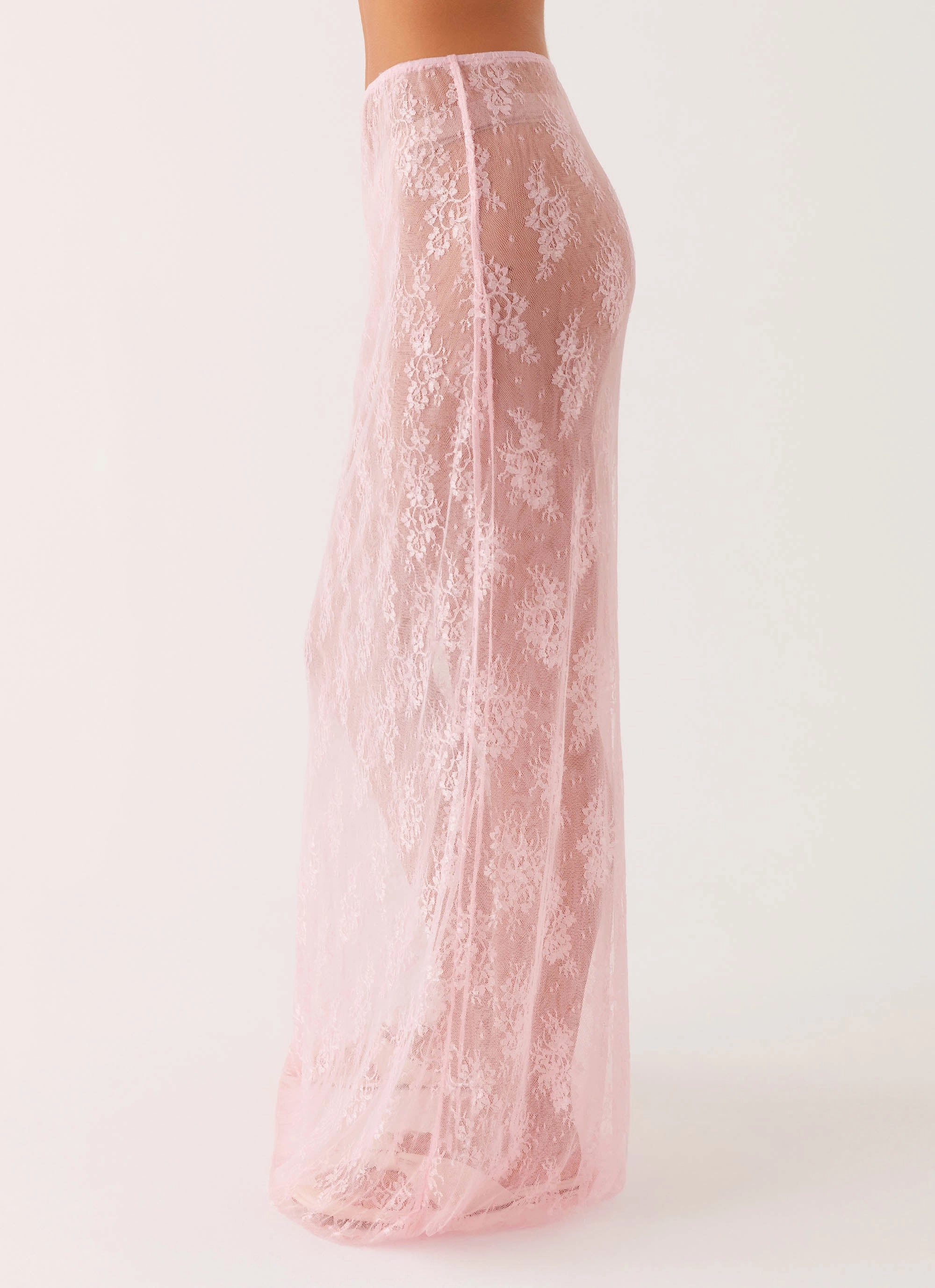 Caden Lace Maxi Skirt - Pink Cozy Vibe